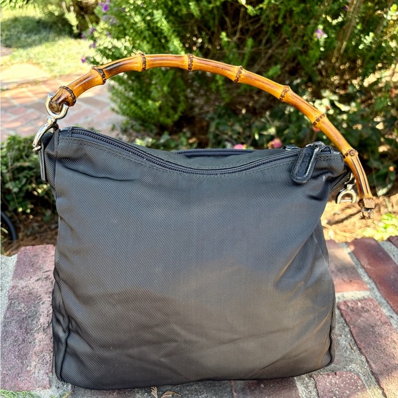 Gucci Nylon Bag Authentic Broken Bamboo Handle - Picture 3 of 13